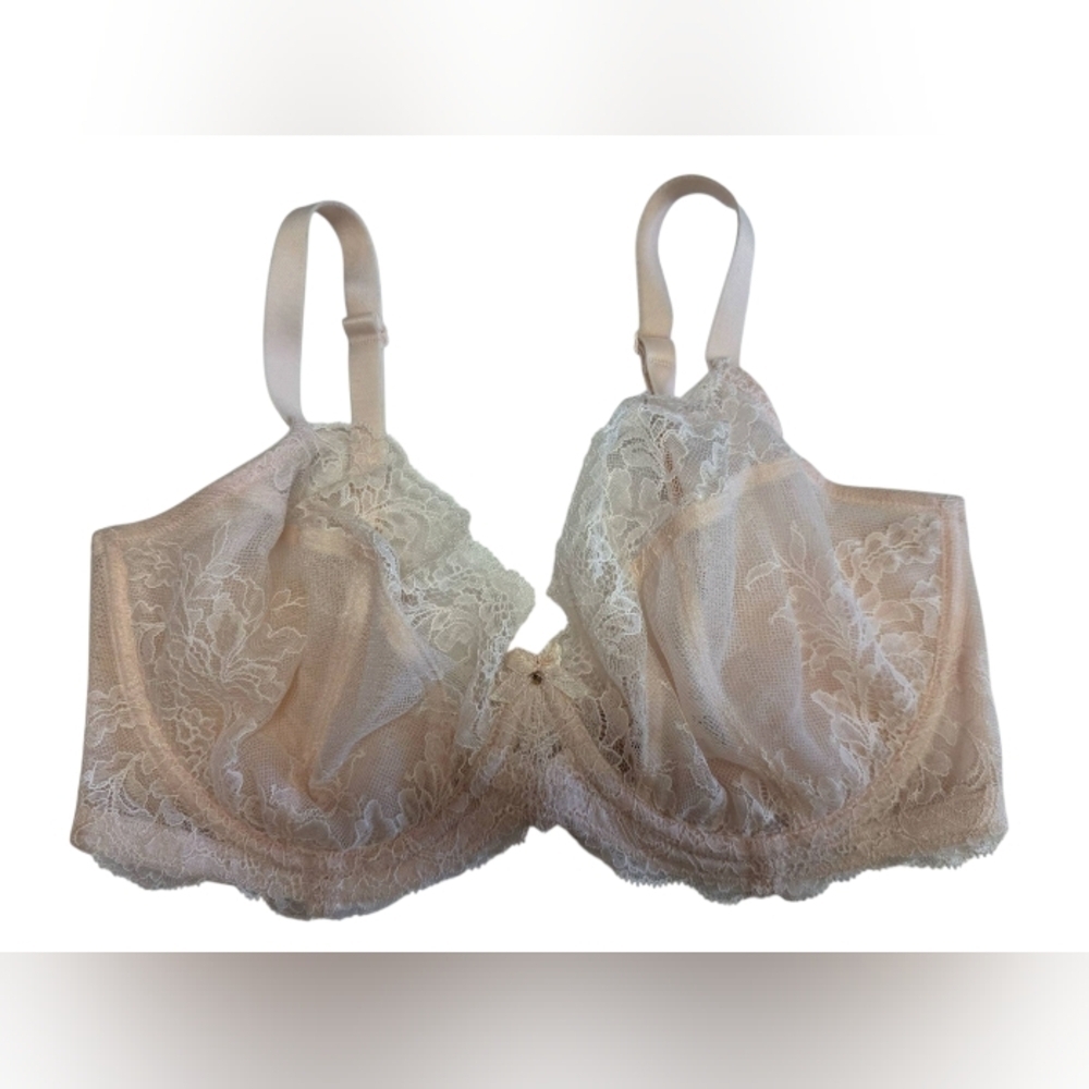 Panache Lace Pink Bra Size 34F Women’s size 34F EUC